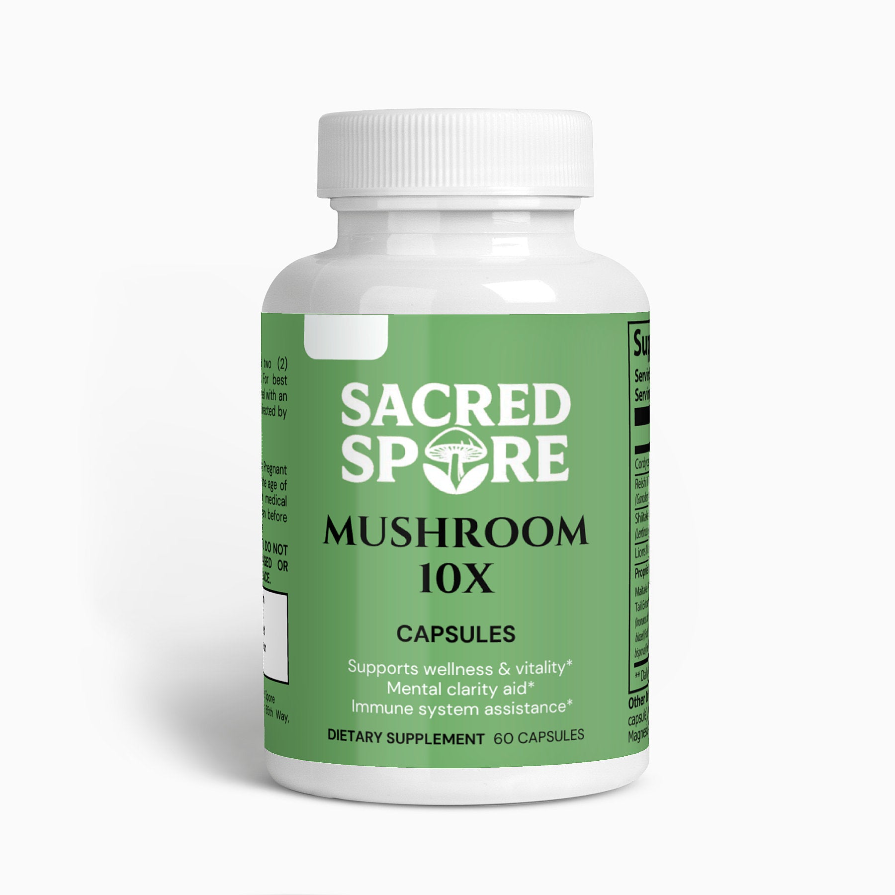 Mushroom Complex 10 X (Clarity, Vitality & Immune Support)