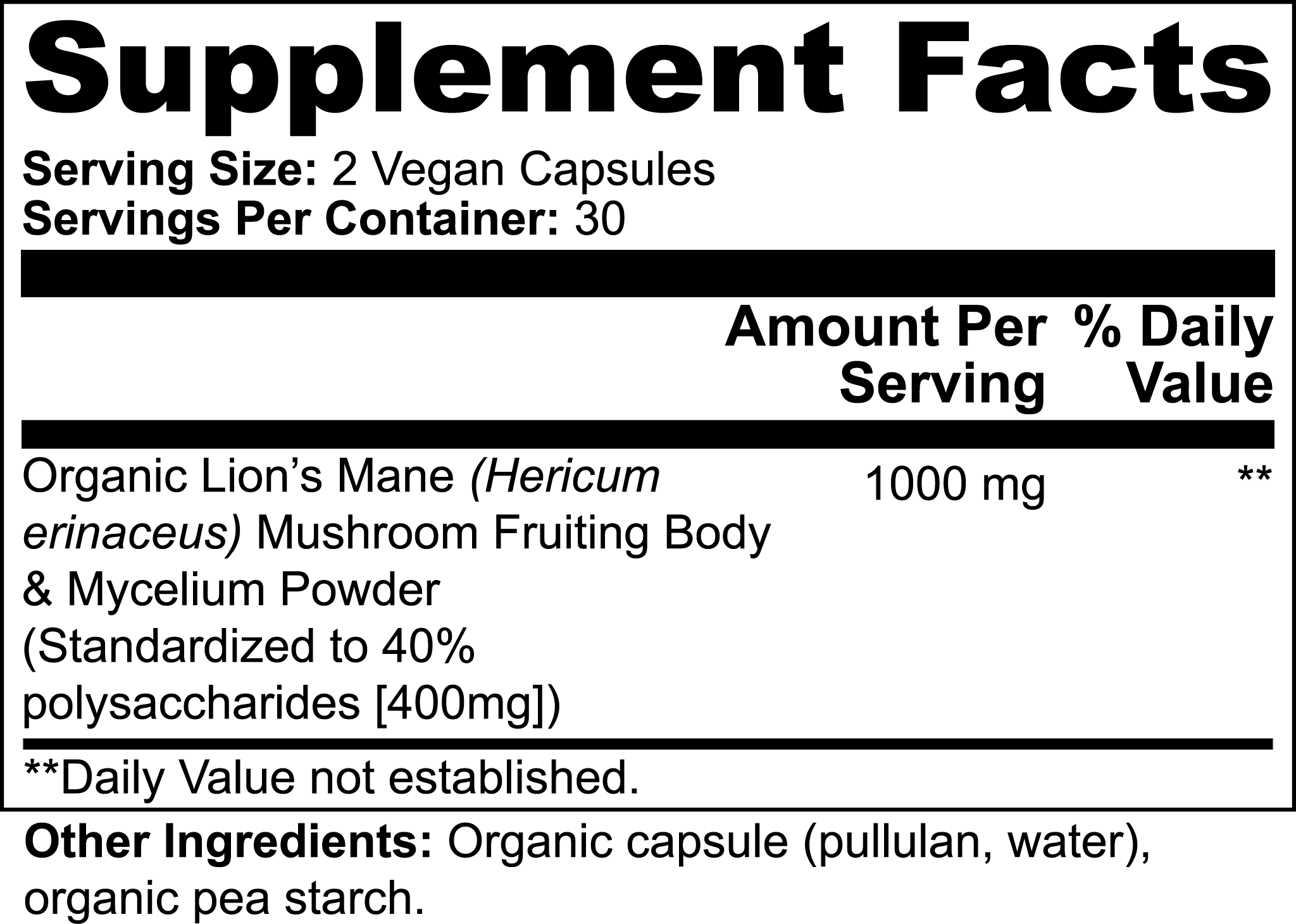 Lion's Mane Mushroom (Focus, Memory & Brain Health)